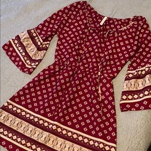 Boho long sleeve dress